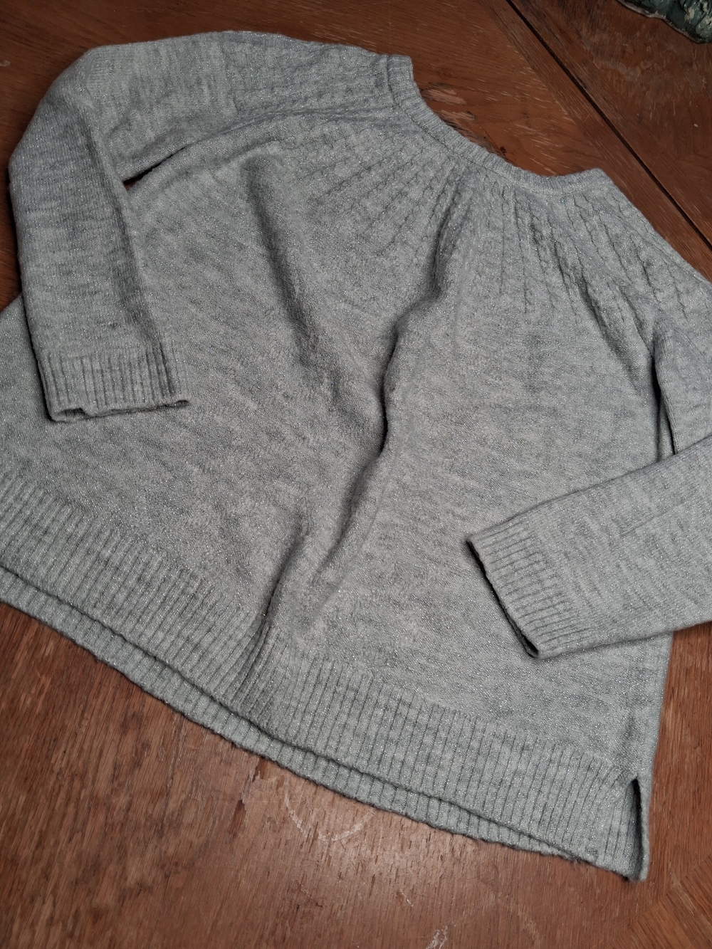 croft & barrow Light Gray Crewneck Sweater